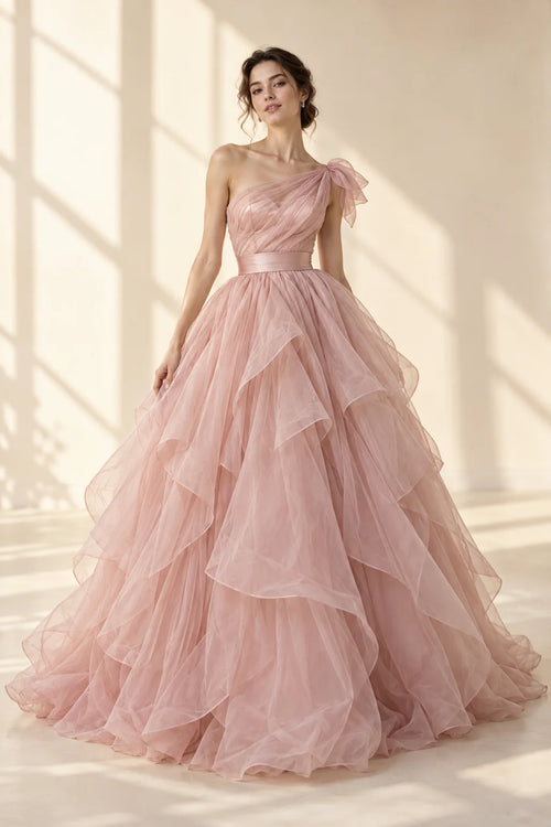 Blush Organza Ball Gown