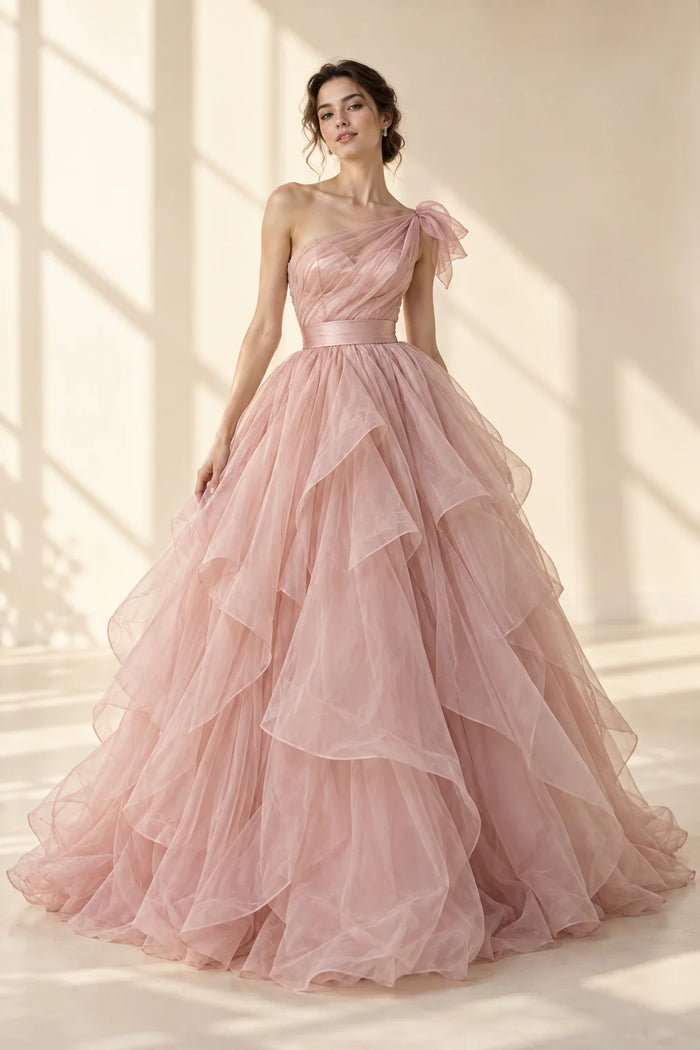 Blush Organza Ball Gown